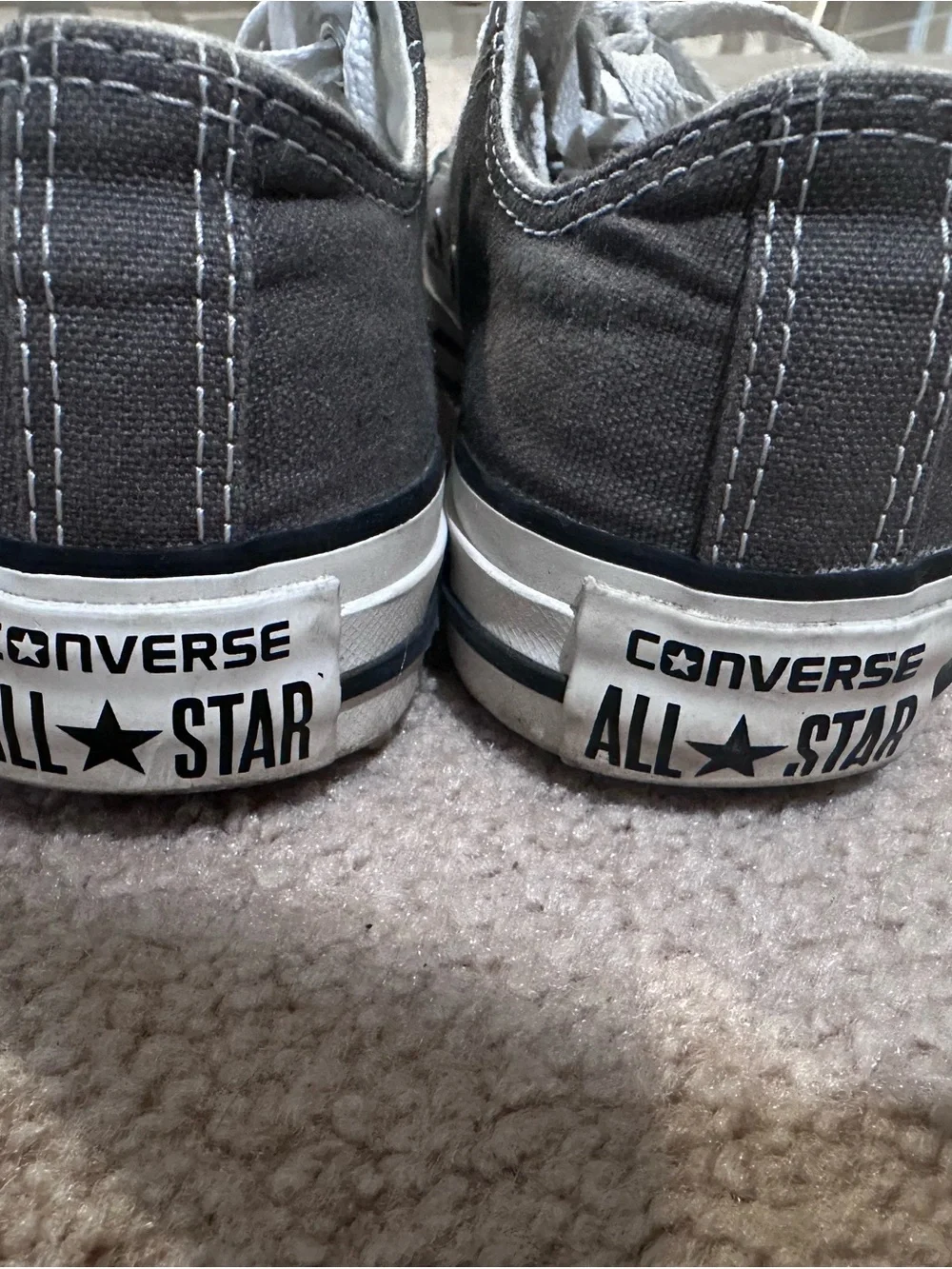 Classic Converse Canvas Sneakers in Grey - Lace-Up Casual Shoes - Picture 3 of 6